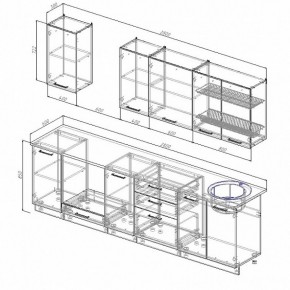 Кухонный гарнитур Жемчуг 2800 (Стол. 26мм) в Чебаркуле - chebarkul.ok-mebel.com | фото 2
