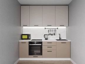 Кухонный гарнитур Каппучино 2200 h950 (Стол. 38мм) в Чебаркуле - chebarkul.ok-mebel.com | фото