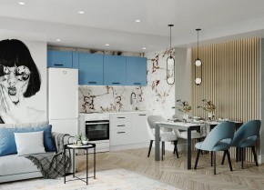 Кухонный гарнитур Капри 2550 (Стол. 26мм) в Чебаркуле - chebarkul.ok-mebel.com | фото