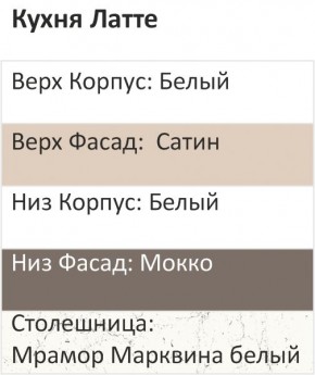 Кухонный гарнитур Латте 2200 h950 (Стол. 38мм) в Чебаркуле - chebarkul.ok-mebel.com | фото 3