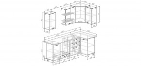 Кухонный гарнитур Меренга 2200*1000 (Стол. 38мм) в Чебаркуле - chebarkul.ok-mebel.com | фото 2