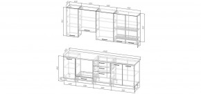 Кухонный гарнитур Меренга 2400 h950 (Стол. 26мм) в Чебаркуле - chebarkul.ok-mebel.com | фото 2