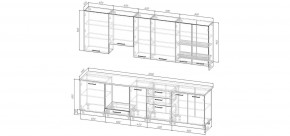 Кухонный гарнитур Меренга 3000 h950 (Стол. 38мм) в Чебаркуле - chebarkul.ok-mebel.com | фото 2