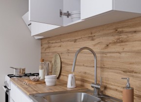 Кухня "МОРИ" 2.0 м (белый/дуб вотан) в Чебаркуле - chebarkul.ok-mebel.com | фото 3