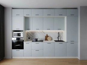 Кухонный гарнитур Смоки 3400 (Стол. 26мм) в Чебаркуле - chebarkul.ok-mebel.com | фото