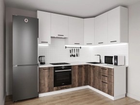 Кухонный гарнитур Старое Дерево 2200*1600 h950 (Стол. 26мм) в Чебаркуле - chebarkul.ok-mebel.com | фото