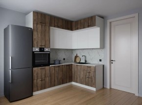 Кухонный гарнитур Старое Дерево 2200*1700 (Стол. 38мм) в Чебаркуле - chebarkul.ok-mebel.com | фото