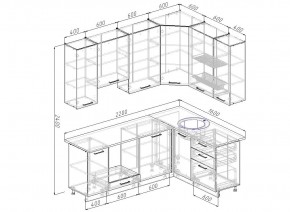 Кухонный гарнитур угловой Дели 2200*1600 (Стол. 38мм) в Чебаркуле - chebarkul.ok-mebel.com | фото 2