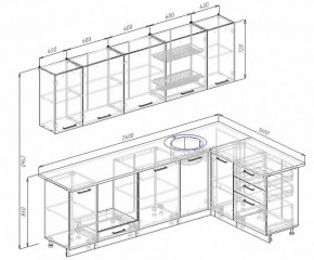 Кухонный гарнитур угловой Графика 2600х1600 (Стол. 26мм) в Чебаркуле - chebarkul.ok-mebel.com | фото 2