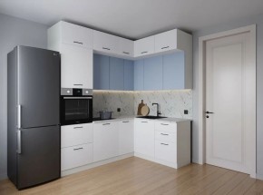 Кухонный гарнитур угловой Капри 2200*1700 (Стол. 26мм) в Чебаркуле - chebarkul.ok-mebel.com | фото