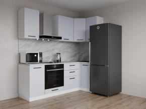 Кухонный гарнитур угловой Смоки 2200*1000 (Стол. 38 мм) в Чебаркуле - chebarkul.ok-mebel.com | фото