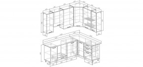 Кухонный гарнитур Умбра 2200*1600 h950 (Стол. 26мм) в Чебаркуле - chebarkul.ok-mebel.com | фото 2