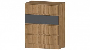 ЛЕНОРА Комод 4 ящика (графит) в Чебаркуле - chebarkul.ok-mebel.com | фото