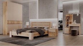 ЛЕНОРА Спальный гарнитур (модульный) кашемир в Чебаркуле - chebarkul.ok-mebel.com | фото