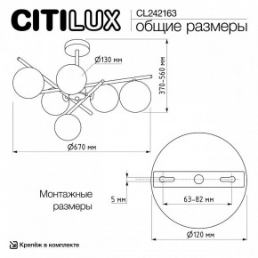 Люстра на штанге Citilux RONNY CL242163 в Чебаркуле - chebarkul.ok-mebel.com | фото 12