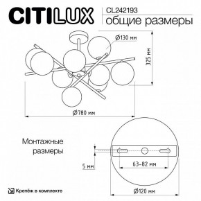 Люстра на штанге Citilux Ronny CL242193 в Чебаркуле - chebarkul.ok-mebel.com | фото 8