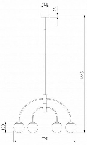 Люстра на штанге Eurosvet Cenacolo 30179/4 черный в Чебаркуле - chebarkul.ok-mebel.com | фото 3