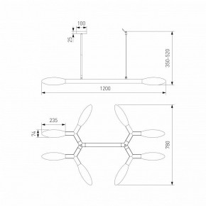 Люстра на штанге Eurosvet Covalent 30180 черный в Чебаркуле - chebarkul.ok-mebel.com | фото 3