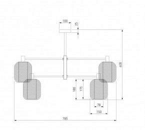 Люстра на штанге Eurosvet Voile 30191/6 черный в Чебаркуле - chebarkul.ok-mebel.com | фото 3