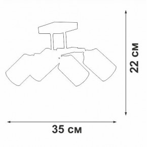 Люстра на штанге Vitaluce V2833 V2833-1/4PL в Чебаркуле - chebarkul.ok-mebel.com | фото 4