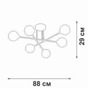 Люстра на штанге Vitaluce V3931 V3931-8/6PL в Чебаркуле - chebarkul.ok-mebel.com | фото 4