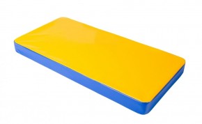 Мат гимнастический 1х0,5х0,08м цв. синий-желтый в Чебаркуле - chebarkul.ok-mebel.com | фото 1