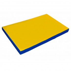 Мат гимнастический 2х1х0,08м цв. синий-желтый в Чебаркуле - chebarkul.ok-mebel.com | фото