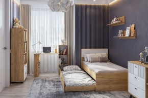 МИЛАН Детская (Дуб Золотой/Белый матовый) в Чебаркуле - chebarkul.ok-mebel.com | фото 47