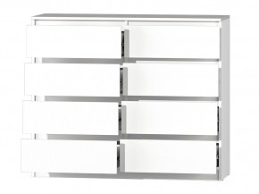 МС "Хилтон" Комод №3 1200 (8 ящ.) белый текстурный в Чебаркуле - chebarkul.ok-mebel.com | фото 3