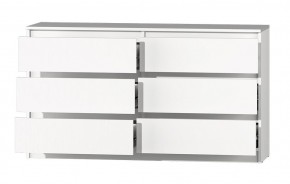 МС "Хилтон" Комод №5 1400 (6 ящ.) белый текстурный в Чебаркуле - chebarkul.ok-mebel.com | фото 3
