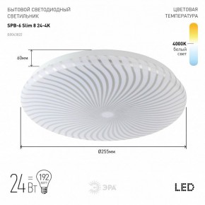 Накладной светильник Эра Slim SPB-6 Slim 8 24-4K в Чебаркуле - chebarkul.ok-mebel.com | фото 2