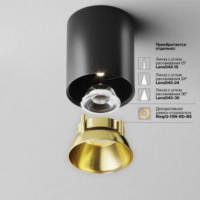 Накладной светильник Maytoni Alfa LED C064CL-12W4K-RD-B в Чебаркуле - chebarkul.ok-mebel.com | фото 3