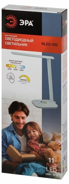 Настольная лампа офисная Эра  NLED-502-11W-W в Чебаркуле - chebarkul.ok-mebel.com | фото 6