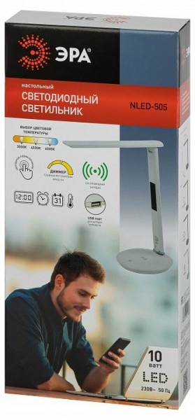 Настольная лампа офисная Эра  NLED-505-10W-W в Чебаркуле - chebarkul.ok-mebel.com | фото 5
