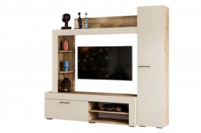 НИКОЛЬ Гостиная (Дуб крафт серый/софт айвори) в Чебаркуле - chebarkul.ok-mebel.com | фото