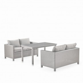 Обеденный комплект плетеной мебели с диванами T256C/S59C-W85 Latte в Чебаркуле - chebarkul.ok-mebel.com | фото