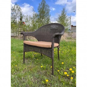 Плетеное кресло LV-140B-Brown с подушкой в комплекте в Чебаркуле - chebarkul.ok-mebel.com | фото 1