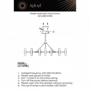 Подвесная люстра Aployt Bernadet APL.865.03.96 в Чебаркуле - chebarkul.ok-mebel.com | фото 2