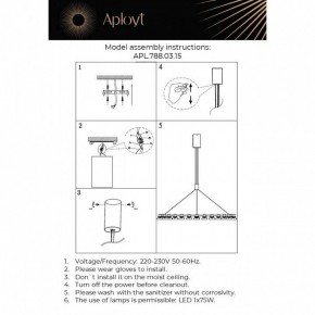 Подвесная люстра Aployt Rezeda APL.788.03.15 в Чебаркуле - chebarkul.ok-mebel.com | фото 13