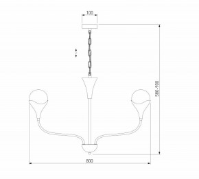 Подвесная люстра Eurosvet Calyx 60169/6 никель в Чебаркуле - chebarkul.ok-mebel.com | фото 3