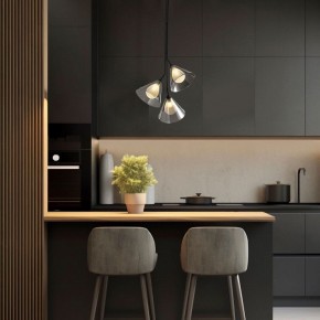 Подвесная люстра Eurosvet Enigma 70161/3 черный в Чебаркуле - chebarkul.ok-mebel.com | фото 3