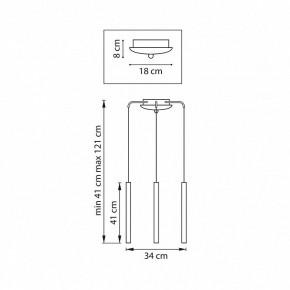 Подвесная люстра Lightstar Tubo L3T747233 в Чебаркуле - chebarkul.ok-mebel.com | фото 3