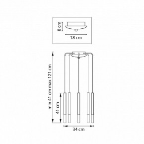 Подвесная люстра Lightstar Tubo L5T747133 в Чебаркуле - chebarkul.ok-mebel.com | фото 3