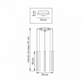 Подвесная люстра Lightstar Tubo L5T747337 в Чебаркуле - chebarkul.ok-mebel.com | фото 3