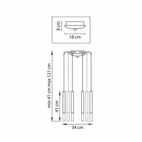 Подвесная люстра Lightstar Tubo L8T747133 в Чебаркуле - chebarkul.ok-mebel.com | фото 3