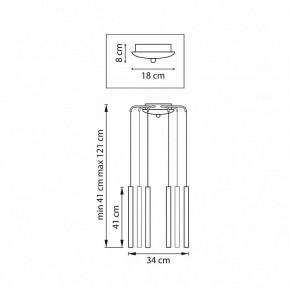 Подвесная люстра Lightstar Tubo L8T747237 в Чебаркуле - chebarkul.ok-mebel.com | фото 3