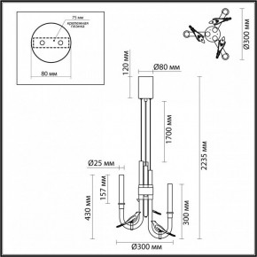 Подвесная люстра Odeon Light Lark 5431/6L в Чебаркуле - chebarkul.ok-mebel.com | фото 5