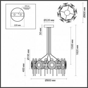 Подвесная люстра Odeon Light Magnet 5407/92L в Чебаркуле - chebarkul.ok-mebel.com | фото 6