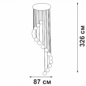 Подвесная люстра Vitaluce V2893 V2893-9/16S в Чебаркуле - chebarkul.ok-mebel.com | фото 4