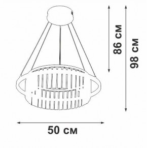 Подвесная люстра Vitaluce V54010 V54010-0/1S в Чебаркуле - chebarkul.ok-mebel.com | фото 6